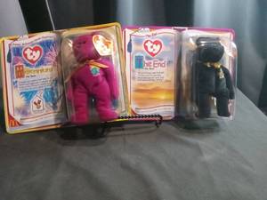 lot 3464 image: McDonalds TY Beanie Baby Collection Set - Millennium and The End Bears