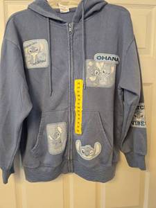 lot 3187 image: Disney Lilo & Stitch Ohana Full Zip Hoodie Adult M