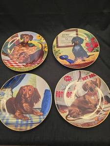 lot 4214 image: Dachshund Collector Plates Set by Christopher Nick