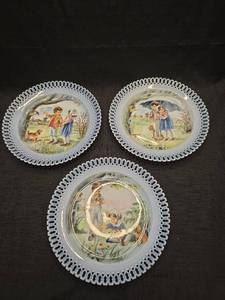 lot 4216 image: Seasons Remembered Decorative Plates by Ventur Bramolev Set of 3