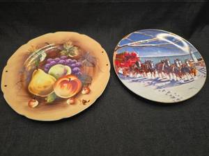 lot 4218 image: Collection of Decorative Plates - Fruit Design and Tom Jester Lighting The Way Home