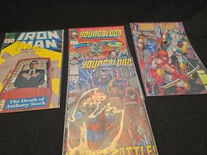 lot 4231 image: 1990s Comic Book Lot - Iron Man and Youngblood Issues