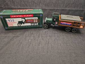 lot 4253 image: 1925 Kenworth Stake Truck Crystal Clear Die Cast Model with Box