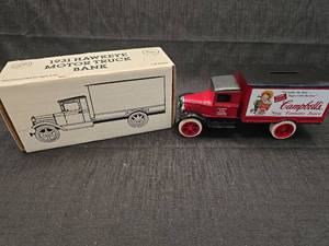 lot 4264 image: 1931 Hawkeye Motor Truck Bank Campbell Soup Ertl Die Cast Model