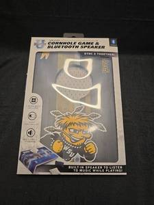 lot 4288 image: Wichita State University Tabletop Cornhole Game with Bluetooth Speaker