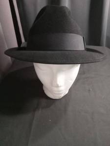 lot 3416 image: Biltmore Royal Black Fedora Hat by Jack Henry