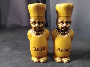 lot 4509 image: Reno Nevada Chef Salt and Pepper Shakers Set