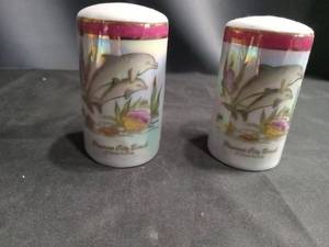 lot 4345 image: Panama City Beach Florida Dolphin Salt and Pepper Shakers Set