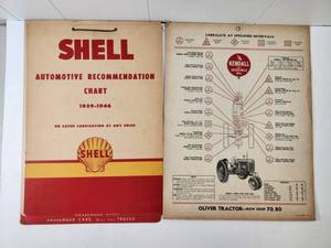 lot 89 image: Shell Automotive Recommendation Chart 1939-1946
