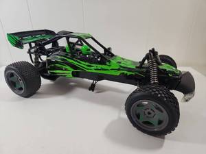 lot 103 image: RC Electric Buggy with Green Flame Design