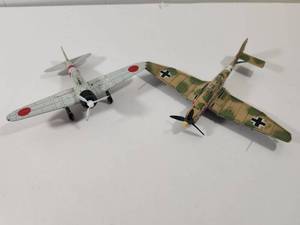 lot 134 image: WWII Die-Cast Fighter Aircraft Model Collection - Japanese Zero and German Aircraft PAIR OF UNIMAX