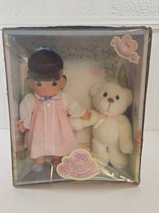 lot 188 image: Precious Moments Kara Doll with Teddy Bear My Beary Best Friend Set