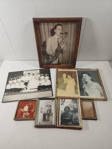 lot 199 image: Collection of Framed Mid-Century Musical and Family Photographs