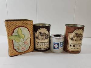 lot 216 image: Decorative Kitchen Tin Canisters