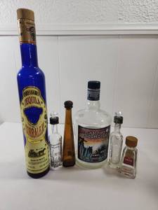 lot 228 image: Tequila Collection with Empty Bottles Bar Decor