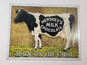lot 278 image: Hersheys Milk Chocolate Cow Advertising Sign
