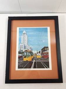 lot 285 image: Los Angeles Transit Framed Print by Stan Cline