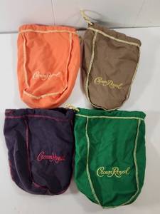 lot 289 image: Crown Royal Whiskey Drawstring Gift Bags Set