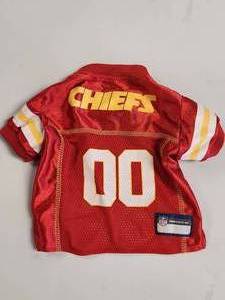 lot 307 image: Kansas City Chiefs NFL Pet Jersey Number 00 Size Small