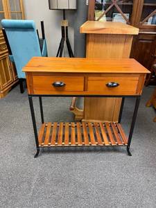 lot 204 image: Two drawer entry table32 x 34 x 14 in