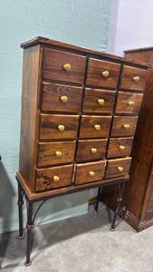 lot 500 image: 15 drawer Drawer Cabinet with Metal Stand50.5x20.5x11.5