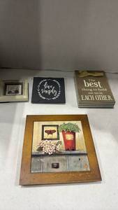 lot 2019 image: Home Decor Wall Art and Sign Collection