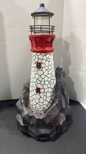 lot 2095 image: Lighthouse fountain 26 in tall