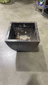 lot 2116 image: Metal square planter 15x16x16