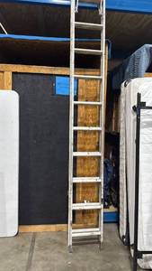 lot 2404 image: Louisville Aluminum Extension Ladder 24 foot