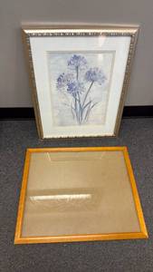 lot 2506 image: Framed floral signed print 22x18 and frame
