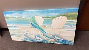 lot 2514 image: Seaside Breeze print on canvas 25x48