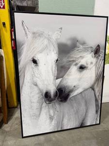 lot 3001 image: Classy Art canvas print horses&nbsp61 x 46 in