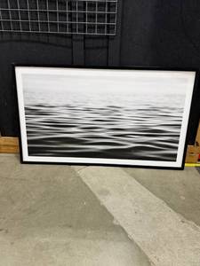 lot 3003 image: Framed water wall decor 37 x 63 in
