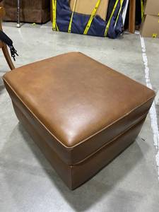 lot 3015 image: Brown glider ottoman 16 x 27 x 23 in