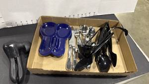 lot 4023 image: Can opener, spoon rest, utensils and ladles