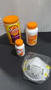 lot 4028 image: Meta Mucil and fiber capsules all unopened and not expired with face masks new