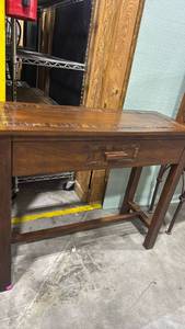 lot 5001 image: Wooden entry Table with Single Drawer30x36x14