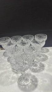 lot 5007 image: Cut Crystal Champagne Coupe Glasses Set of 10