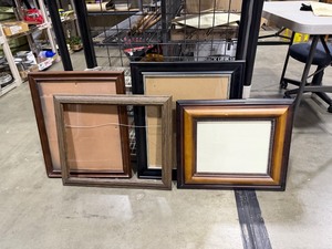 lot 1000 image: Picture frames (one has a crack in the corner of the glass)