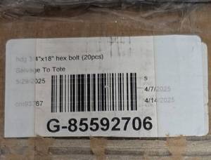 lot 7 image: Hex Bolt Lots  - Retail $98