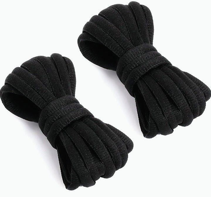 lot 601 image: VSUDO 2 Pairs Oval Shoe Laces for Sneakers, Basketball Baseball Shoelace, Athletic Sport Trainers Shoestrings