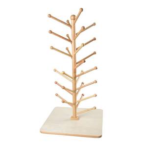 lot 528 image: Cre8tive Minds MTC-501 Education Wooden Puppet Tree, Finger Puppet Stand, Holds 26 Puppets, 2-Section Pole Design, 3.7 x 21 x 20.5
