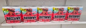 lot 539 image: 10 Rolls Brawny Family Size Tear-A-Square Paper Towels 25 Regular Rolls.