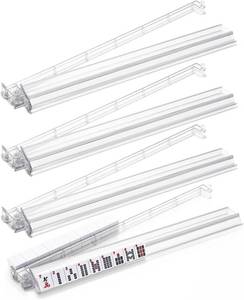 lot 574 image: Mahjong Racks with Pushers, 4PCS Mahjong All-in-One Tile Rack and Pusher, Clear Acrylic American Majiang Tile Racks with Built-in Pushers, Transparent