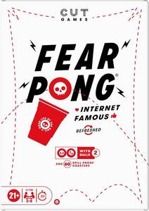 lot 600 image: Fear Pong Adult Party Game by Cut  Internet Famous Extreme Pong Game with Wild Dares  Ages 21  2-8 Players  30 Mins.