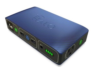 lot 3015 image: HALO Bolt Air 58830 Portable Car Battery Jump Starter  100 PSI Air Compressor, 58.8Wh USB Power Bank, Emergency Floodlight & Charger, Jump Cars SUVs & Trucks, Inflate Tires, TSA Approved Blue Graphite