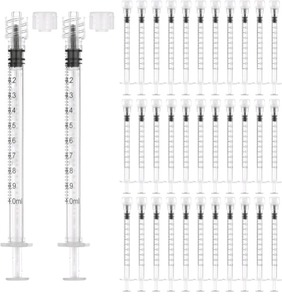 lot 3032 image: 1ml Syringe Without Needle, Syringe for Liquid, Scientific Labs, Measurement, Disposable Individual Package, Pack of 50