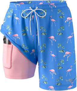 lot 3104 image: Angel season Mens 7 Quick Dry Swim Trunks with Compression Liner 2025 New Beach Board Shorts Bathing Suit with Pockets XL