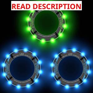 lot 3109 image: TOSY Multicolor Bundle of 3-2X Blue  Green - Flying Ring 12 LEDs Super Bright. Colors do vary.