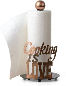 lot 3122 image: HAUCOZE Paper Towel Holder Toilet Paper Dispenser Paper Tower Roll Holder Kitchen Decor Sculpture,Metal Art Crafts, Home Office Gifts 13.5inch